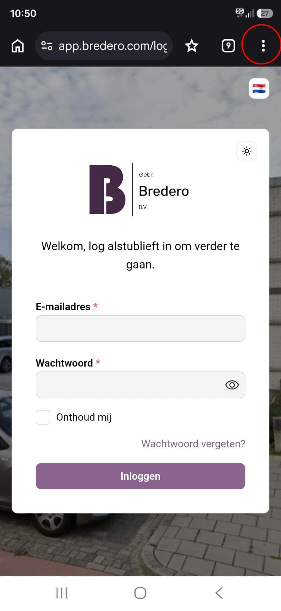 Android installatie stap 1