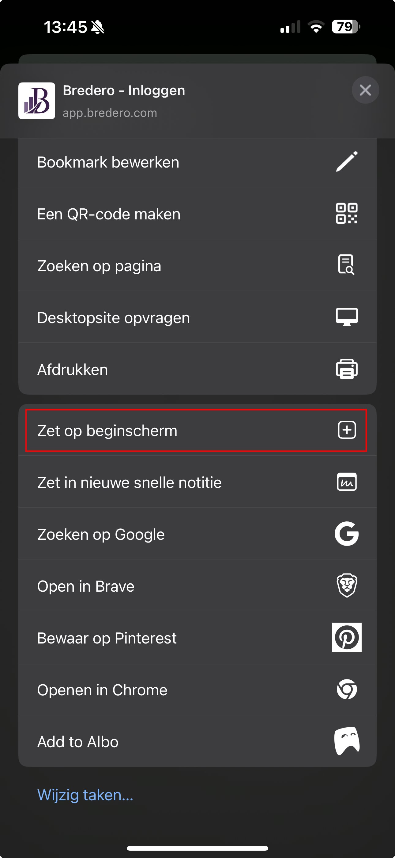 iOS installatie stap 2